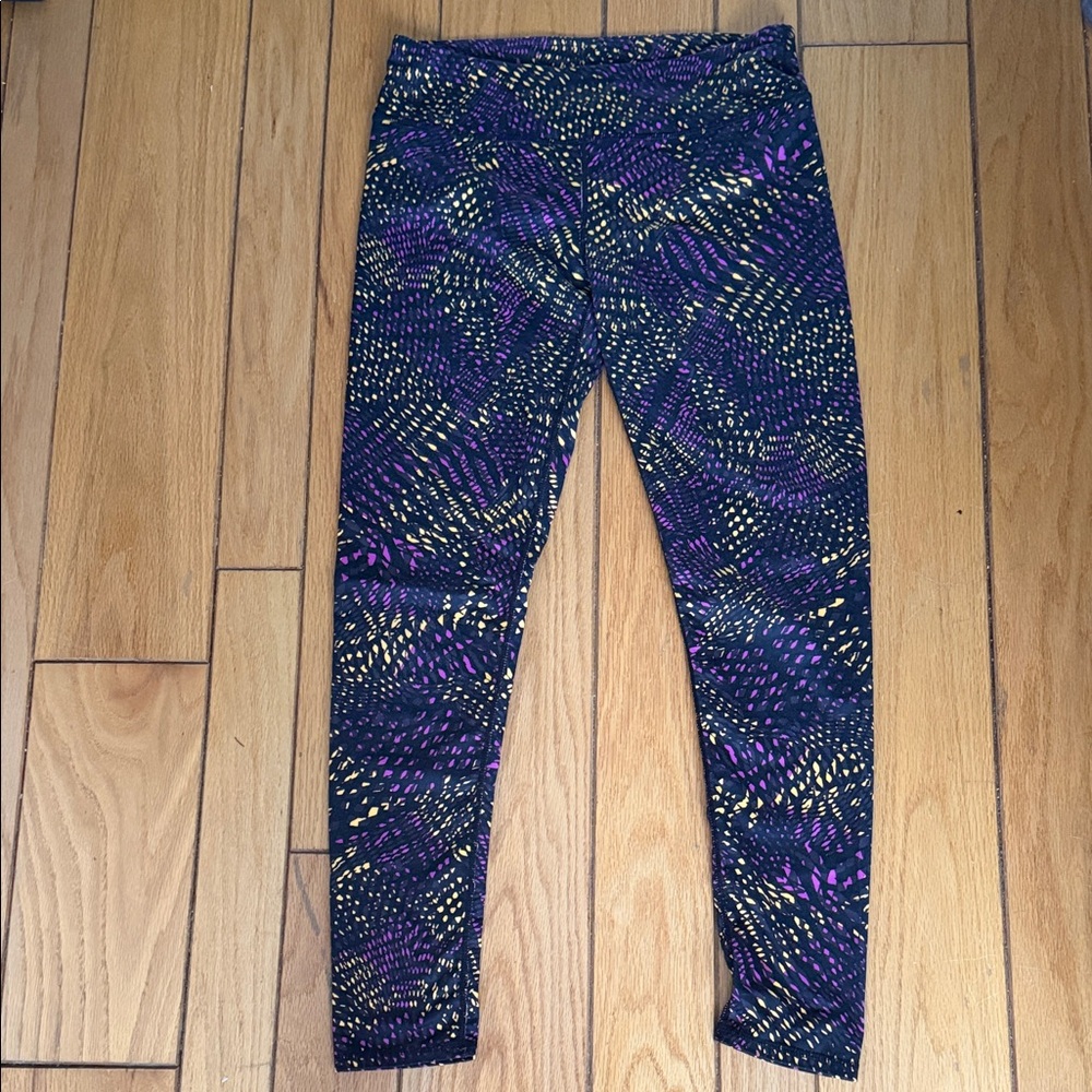 Fabletics Black Multi Print Leggings